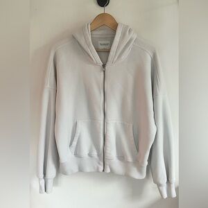 Abercrombie & Fitch Soft A&F Full Zip Hoodie
Cream White Large Cozy Minimal